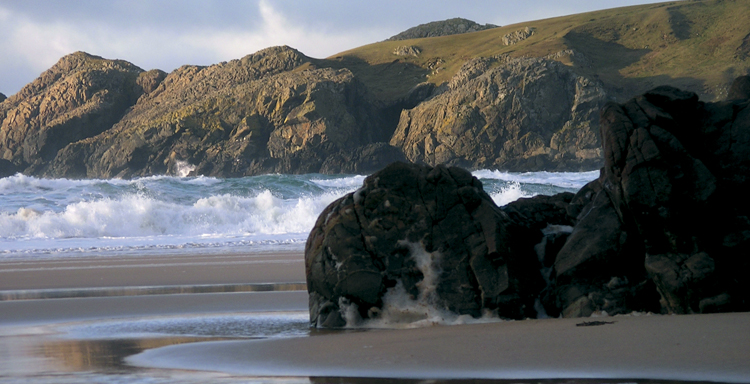 Surf Breaking near Bruichladdich, Islay