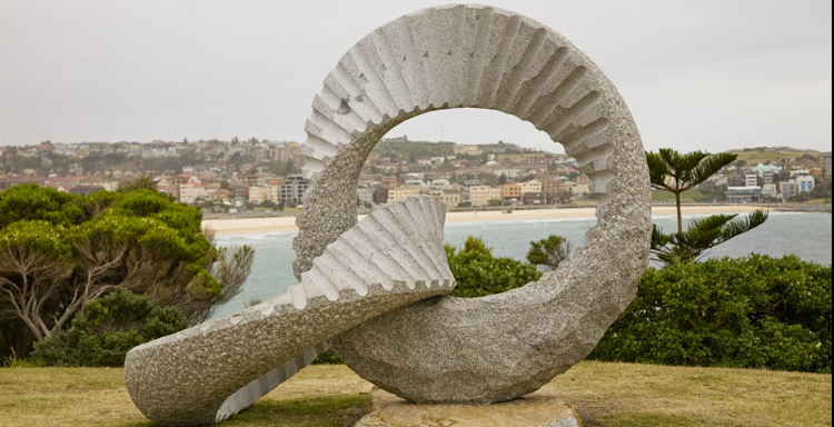 One Piece of Granite - Sculpture by the Sea - Bondi Background